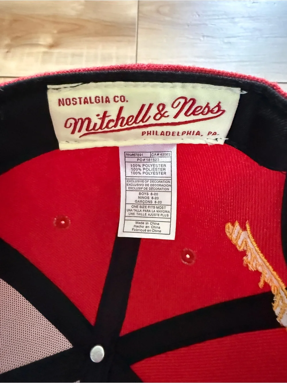 Mitchell & Ness Kansas City Chiefs Red and Yellow Kids Snapback